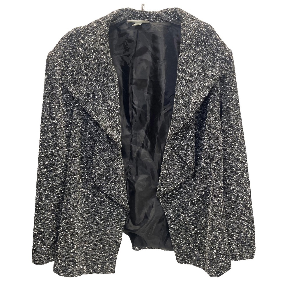 Dress Barn Women's Black and Gray Tweed Jacket / Blazer - Size 14/16 XL